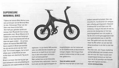An enthusiastic article about Minimal.bike  